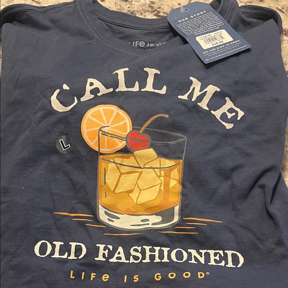 Life Is Good Men's Navy Graphic Tee